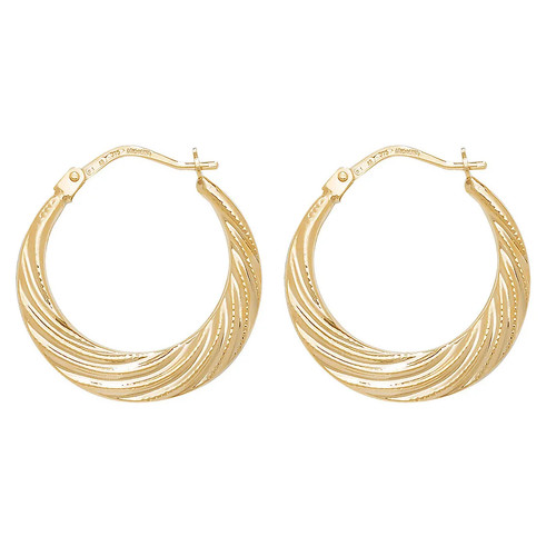 Creole earrings 9ct yellow - creole,
