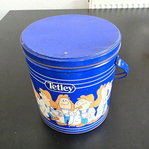 Tetley blue metal tea - blue,