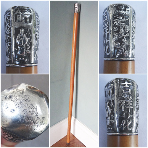 Antique walking stick cane - antique,