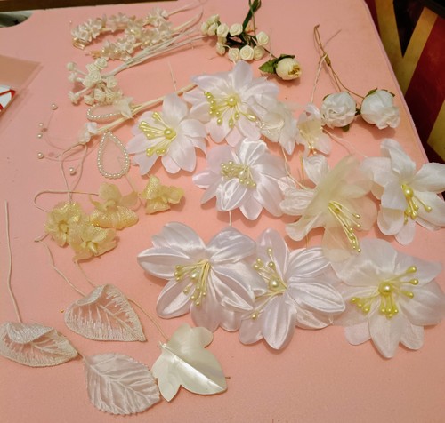 Job lot white artificial - white,