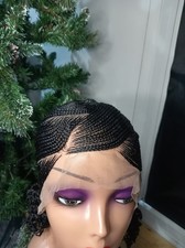Black Braided Wig  With Twist  Tip