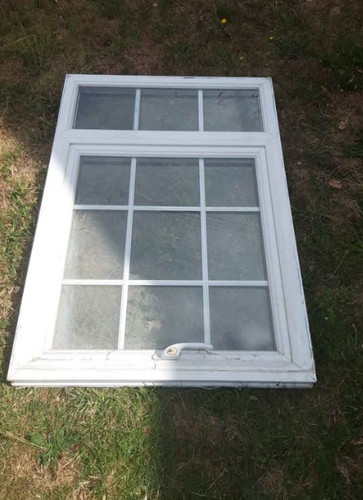 Double glazed window white - double, window,