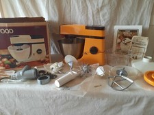 Kenwood Chef A901 Orange With Brown Trim Accessories Box Prop Grinder Juicer 70s