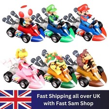 Super Mario Nintendo Wii Luigi Princess 12cm Pull Back Racer Go Kart Car Toy NEW
