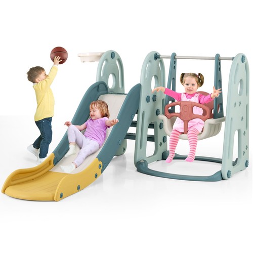 Kids slide swing set - 4-in-1,