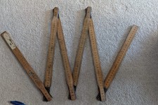 Rabone Chesterman Vintage Wooden Folding Measure Ruler 2m
