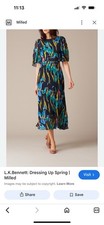 Lk Bennett Silk Dress 14 New 