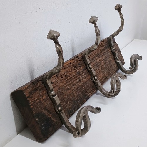 Wooden coat rack iron - coat,