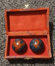Vintage Chinese Baoding Balls Musical Chime Stress Relievers Health Meditation