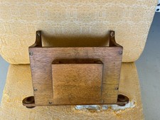 Oak Vintage CHURCH PEW Bible Hymnal HOLDER RACK for Books Magazines