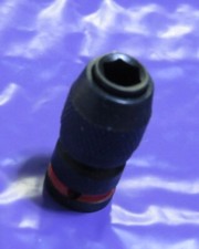 1/4" square drive to 1/4" 6.3mm Hex Screwdriver Bit Adapter Holder Socket