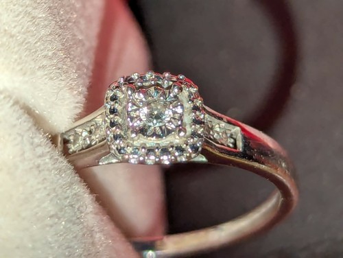 Engagement ring 9ct white gold - engagement,