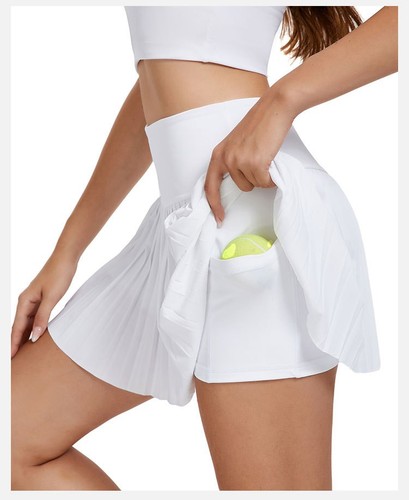 Women white tennis skirt - tennis,
