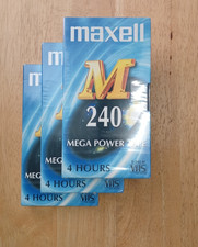 3x Maxell 240 Minutes 4-Hour