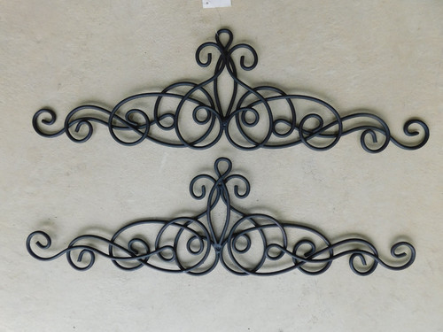 Black wrought iron wall - iron, art
