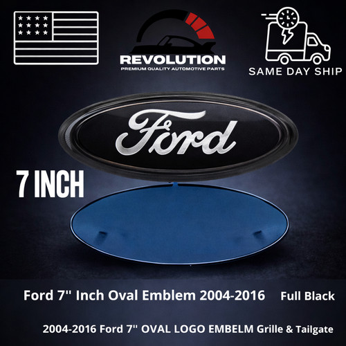 Ford full black emblem inch - ford,
