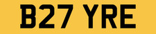 MOBILE TYRE FITTING VAN PRIVATE CAR NUMBER PLATE B27 YRE / FLAT PUNCTURE REPAIR
