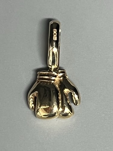 9ct gold double boxing - gold, glove
