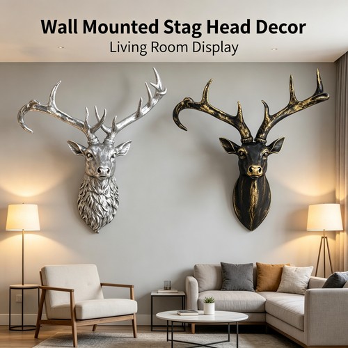 Mounted stag deer head - mounted,