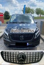 Mercedes Vito W447 grille 2014 to 2024 glossy black has 3D logo 