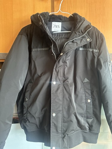Zara men black hooded - zara,