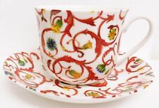 Floral Scroll Red Gold Large