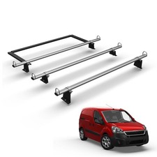 Peugeot Partner Roof Rack for 2008-2018 Vans 3x Roof Bars & Ladder Roller