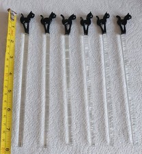 Set of 6 Vintage Glass Black