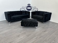 Rocky Velvet Chesterfield Sofa