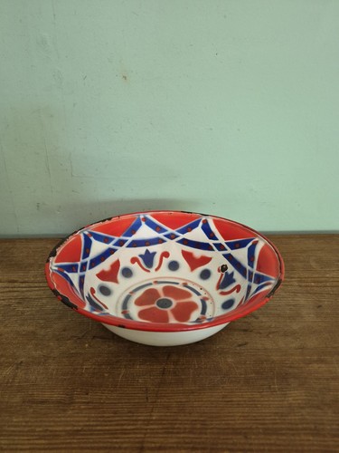 Vintage enamel red white and - vintage,