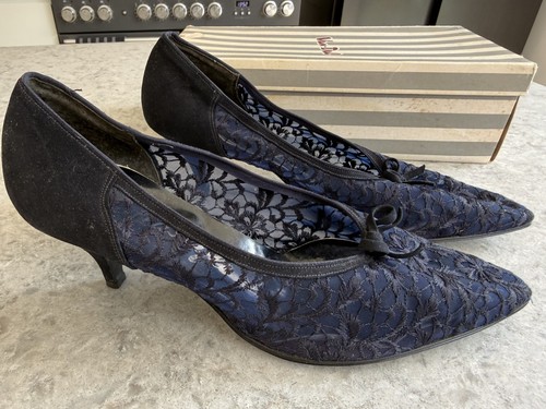Vintage 1950s lace pointy toe - 1950s,