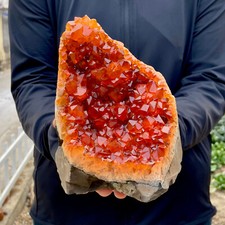 3.5LB Natural citrine geode quartz cluster crystal Cathedrals specimen Healing
