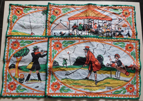 1930 linen placemats by - 4,