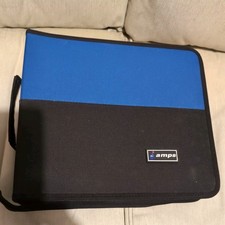 Amps Wallet Storage Ring Binder for 240 Discs CD DVD Game Carry Case Folder