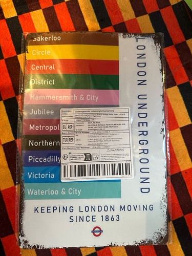 London underground metal sign - london,