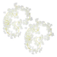  2 Pcs Summer Flowers Artificial Fake Cherry Blossom Garlands Vines