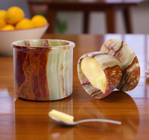 Marble butter bell - butter, crock