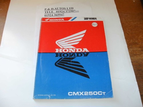Honda cmx250 workshop - cmx250, ct