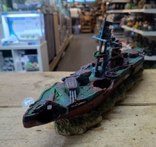 Large Warship Shipwreck Fish