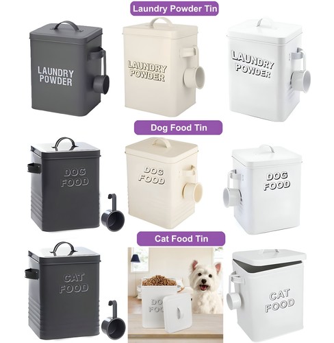 Metal dog food - storage, lesser