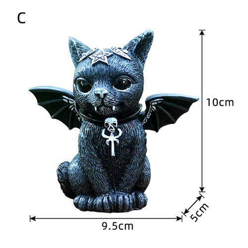 Halloween black cat resin - halloween,