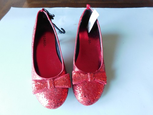 Pair red glitter shoes size - red,