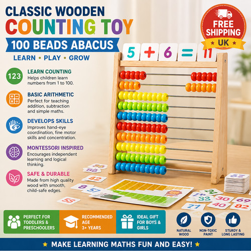 Montessori wooden abacus 100 - abacus,