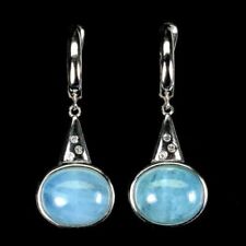 Silver Earrings Aquamarine