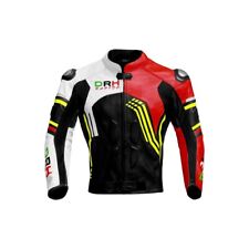 DRH RAPIDO Racing Biker Motorcycle Leather Jacket Men Motorbike Leather Jackets