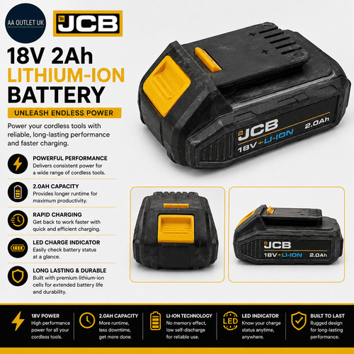 Jcb 18v 2ah lithium - 18v, ion