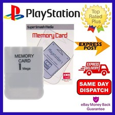 1MB MEMORY CARD FOR SONY PLAYSTATION 1 PS1 PSX 15 BLOCKS - NEW 