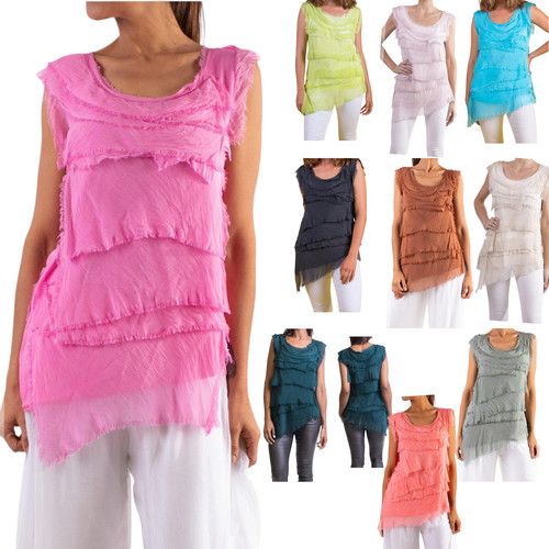 Womens ladies italian top vest - ladies,