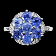 Silver Ring Tanzanite Natural