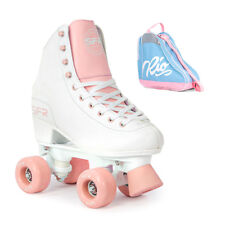 SFR Figure Quad Roller Skates Girl's Women's White/Pink - FREE SKATE TOOL!